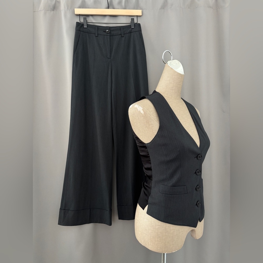 D&G Pinstripe Vest and Trousers Set